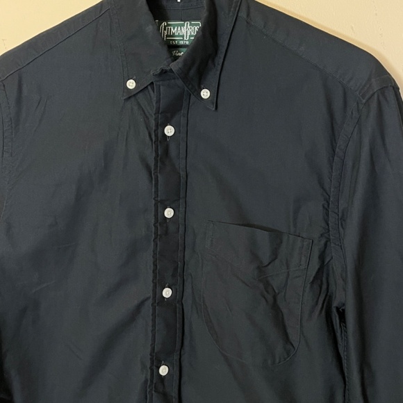 Gitman Bros Vintage Cotton Button Down Long Sleeve Shirt - Men's Size S - Black - Picture 2 of 11